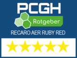 Siegel PCGH - Testsieger RECARO Aer Ruby Red